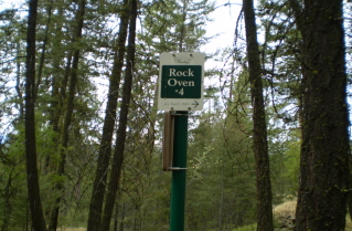 Rock Oven 4 sign, Kettle Valley Railway Naramata Section, 2010-08.